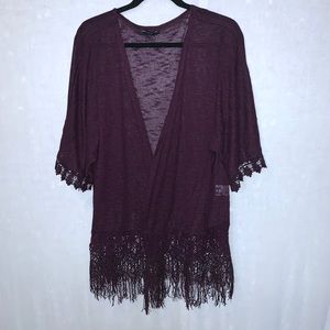 Signature Studio Shawl Wrap Purple Plus Size 1X